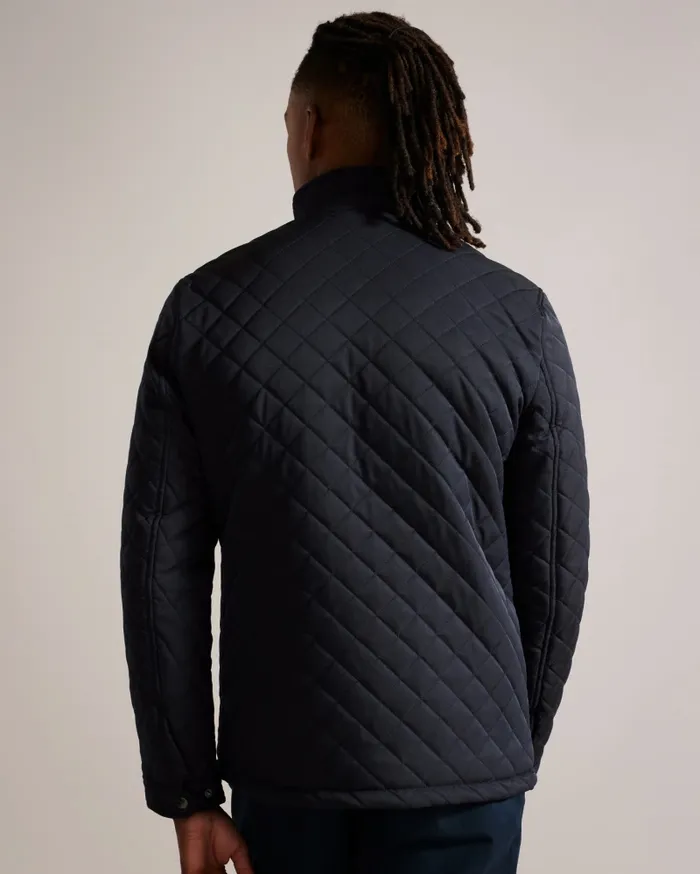 Men FINNICH 8211 Diamond Quilt Funnel Neck Jacket Navy Ted Baker Coats and Jackets Men FINNICH 8211 Diamond Quilt Funnel Neck Jacket Navy Ted Baker Coats and Jackets