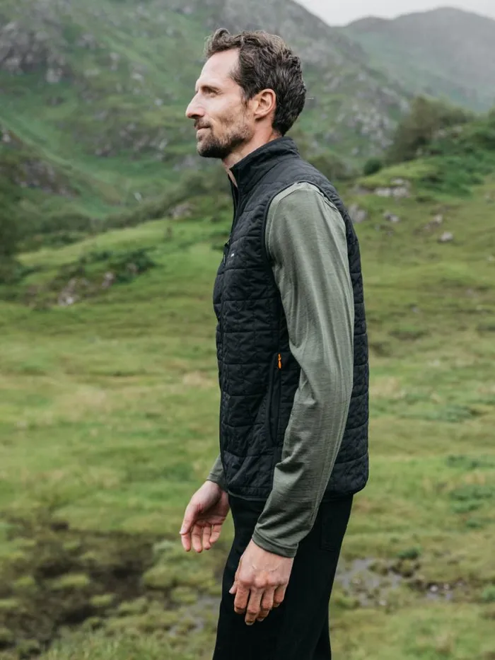 Men Firecrest Gilet Black Finisterre Jackets Coats and Gilets