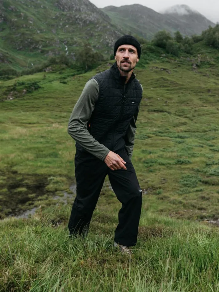 Men Firecrest Gilet Black Finisterre Jackets Coats and Gilets