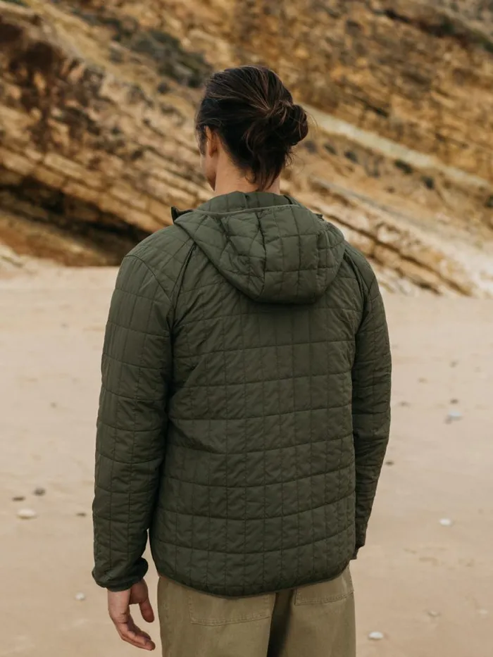 Men Firecrest Hooded Jacket Olive Finisterre Jackets Coats and Gilets