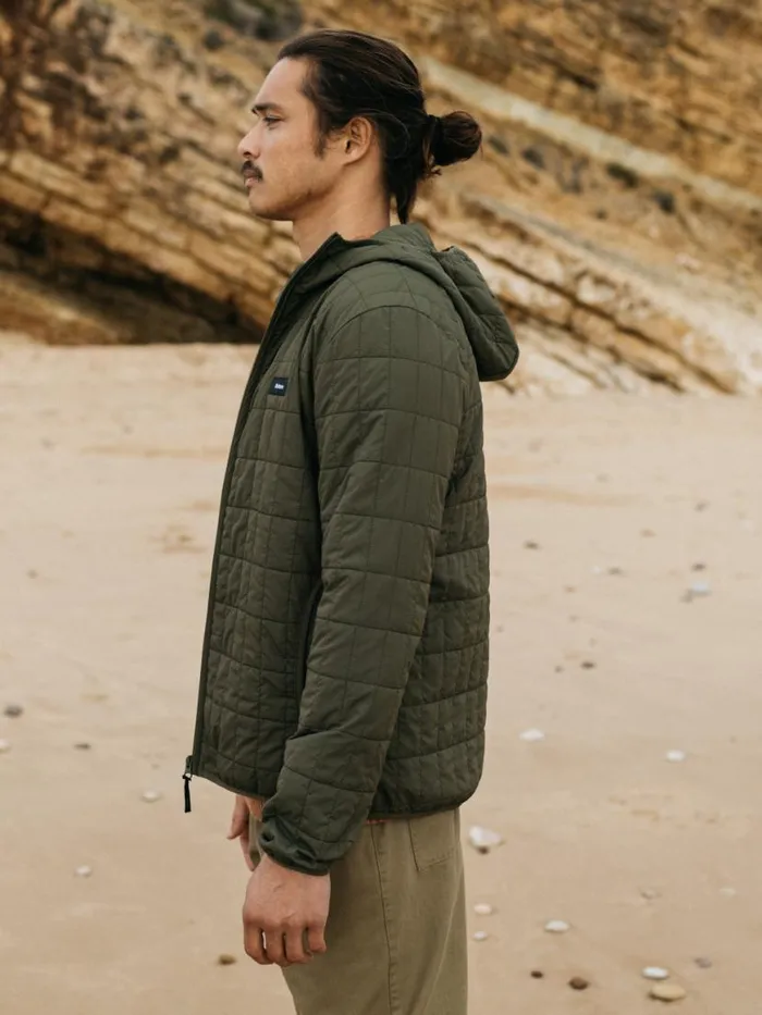 Men Firecrest Hooded Jacket Olive Finisterre Jackets Coats and Gilets