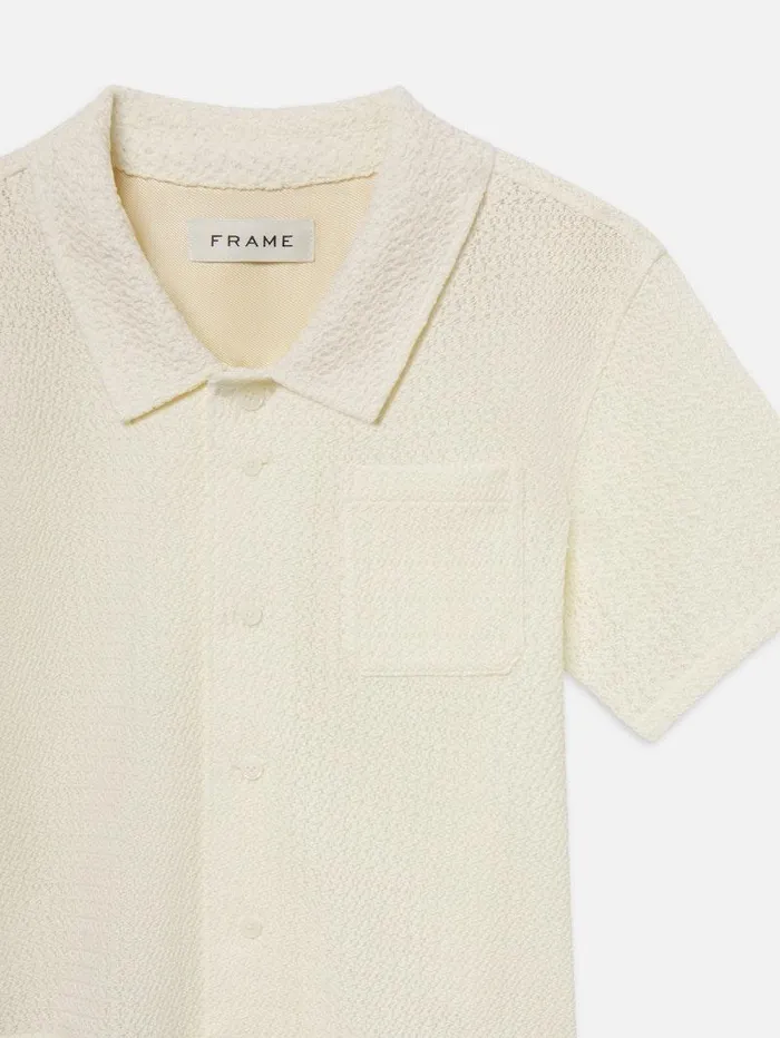 Men FRAME Shirts Open Weave Short Sleeve Shirt Men FRAME Shirts Open Weave Short Sleeve Shirt