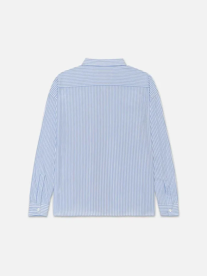Men FRAME Shirts Relaxed Blue Striped Shirt