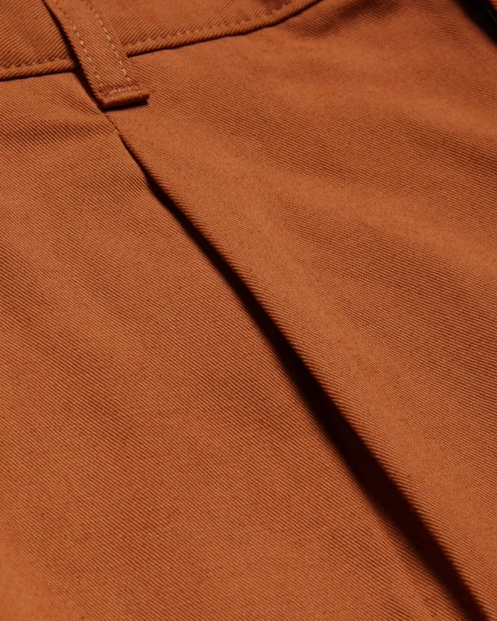 Men FULHUM 8211 Pleated Cotton Chino Shorts Brown Ted Baker Shorts