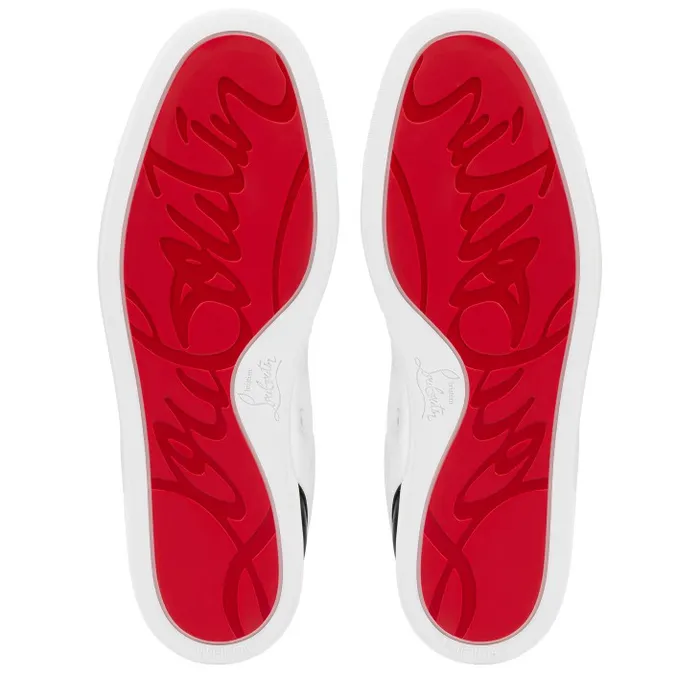 Men Fun Louis Junior Sneakers 8211 Smooth Calf Leather 8211 White Christian Louboutin Sneakers