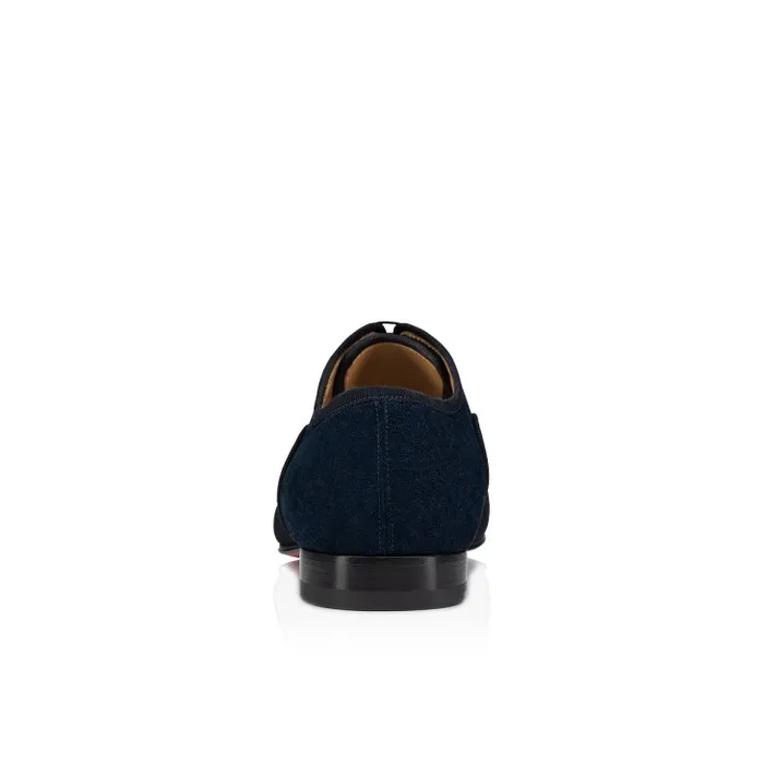 Men Greggo Oxford 8211 Calf Leather Smart Fabric And Veau Velours 8211 Black Christian Louboutin Buckles and Laceups