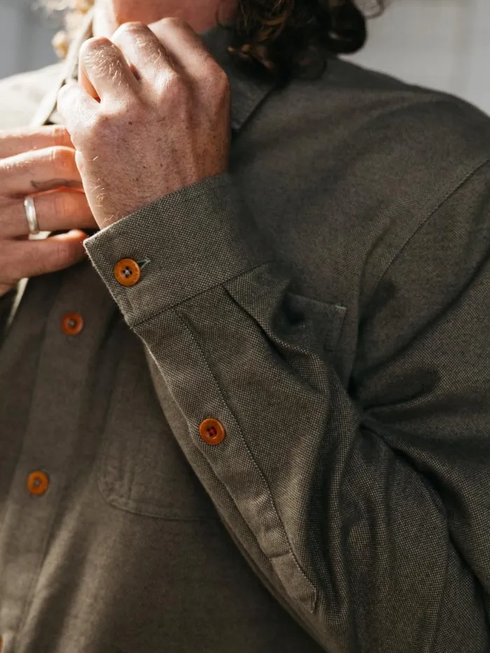 Men Gylly Shirt Willow Green Finisterre Shirts