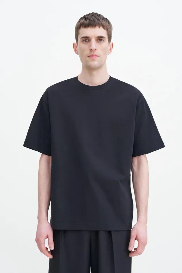 Men Heavy Crewneck Tee Black Filippa K TShirts