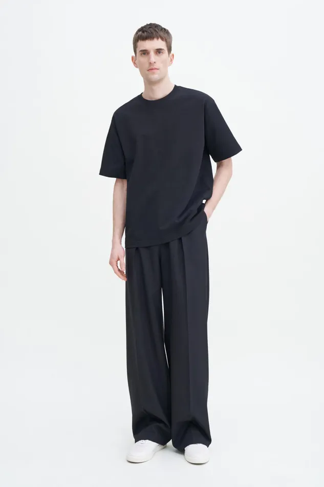 Men Heavy Crewneck Tee Black Filippa K TShirts