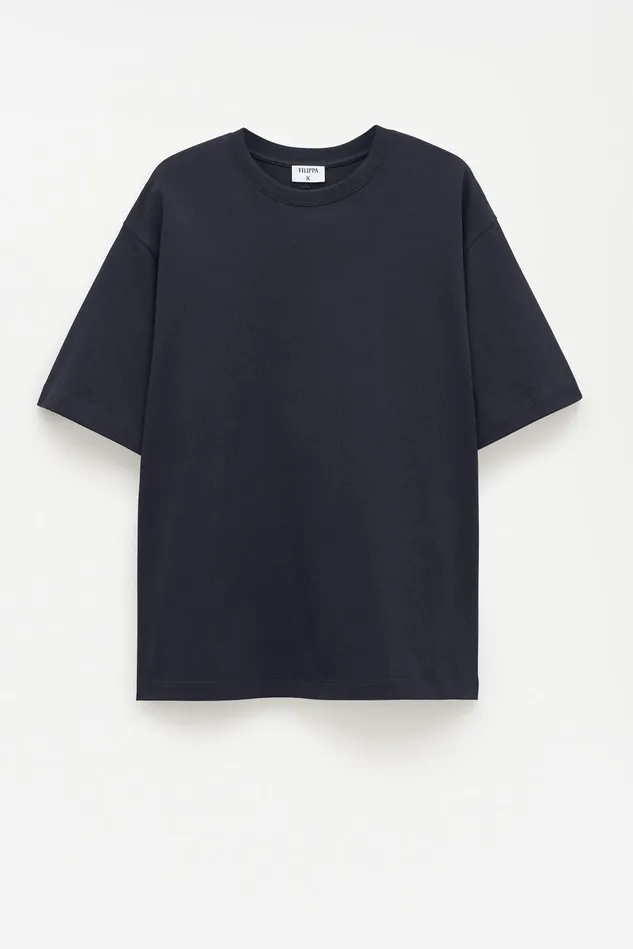 Men Heavy Crewneck Tee Black Filippa K TShirts