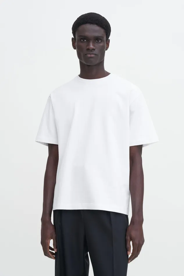 Men Heavy Crewneck Tee White Filippa K TShirts