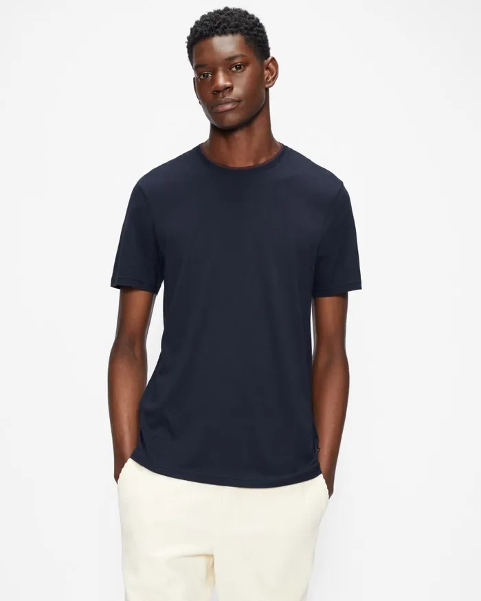 Men HELPA 8211 Short Sleeve T Shirt Navy Ted Baker Tops Men HELPA 8211 Short Sleeve T Shirt Navy Ted Baker Tops