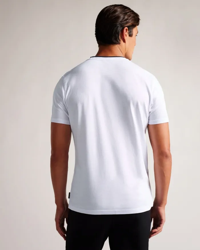 Men HELPA 8211 Short Sleeve T Shirt White Ted Baker Tops