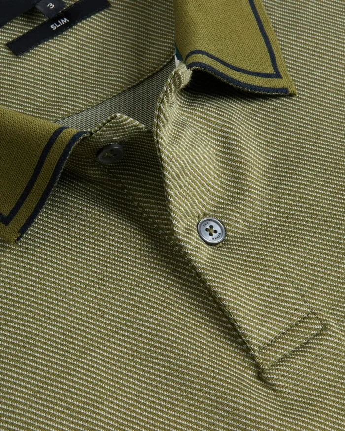 Men HELTA 8211 Stripe Detail Slim Fit Polo Shirt Khaki Ted Baker Polo Shirts Men HELTA 8211 Stripe Detail Slim Fit Polo Shirt Khaki Ted Baker Polo Shirts