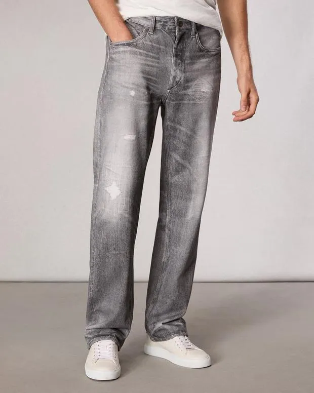 Men Jeans Rag and Bone Rbmiramar Fleece Fit 4 Pant Cotton Fleece Greyscale