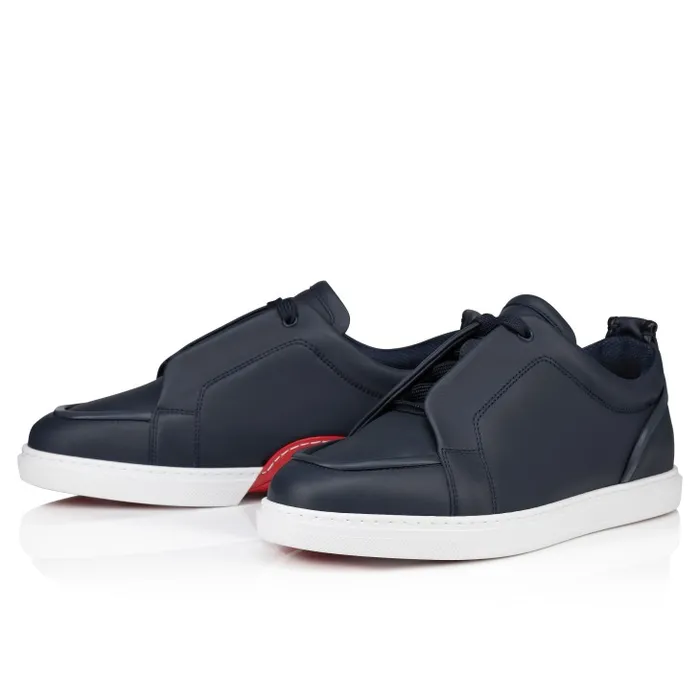 Men Jimmy LowTop Sneakers 8211 Calf Leather 8211 Marine Christian Louboutin Sneakers