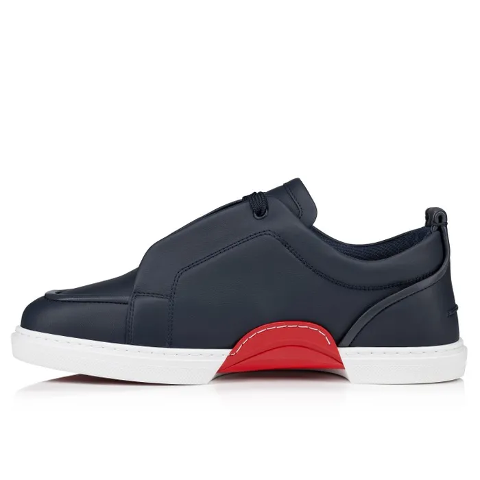 Men Jimmy LowTop Sneakers 8211 Calf Leather 8211 Marine Christian Louboutin Sneakers