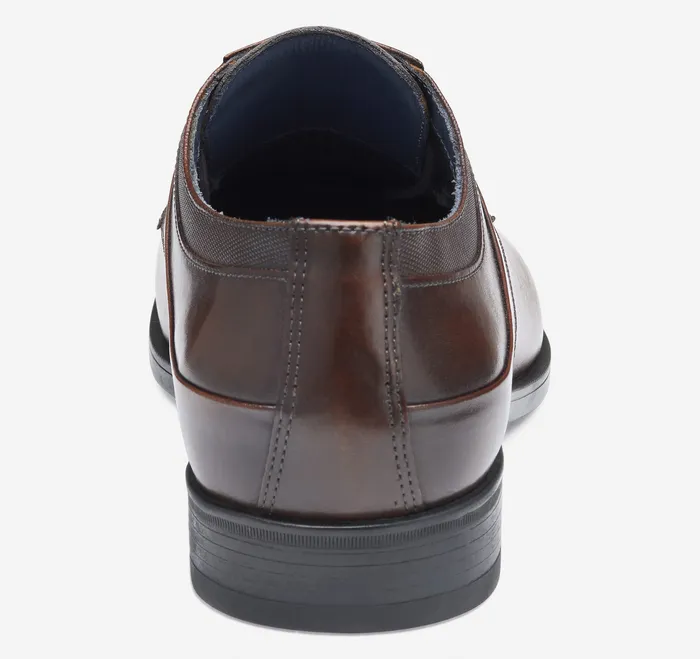 Men Johnston and Murphy Gibbons Cap Toe Mahogany Full Grain Dress Shoes
