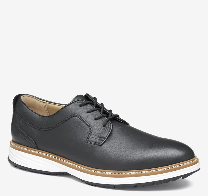 Men Johnston and Murphy Upton GL1 Luxe Hybrid Black Waterproof Full Grain LaceUps