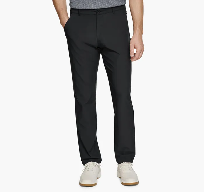 Men Johnston and Murphy XC4 Performance FlatFront Pants Black Pants and Jeans