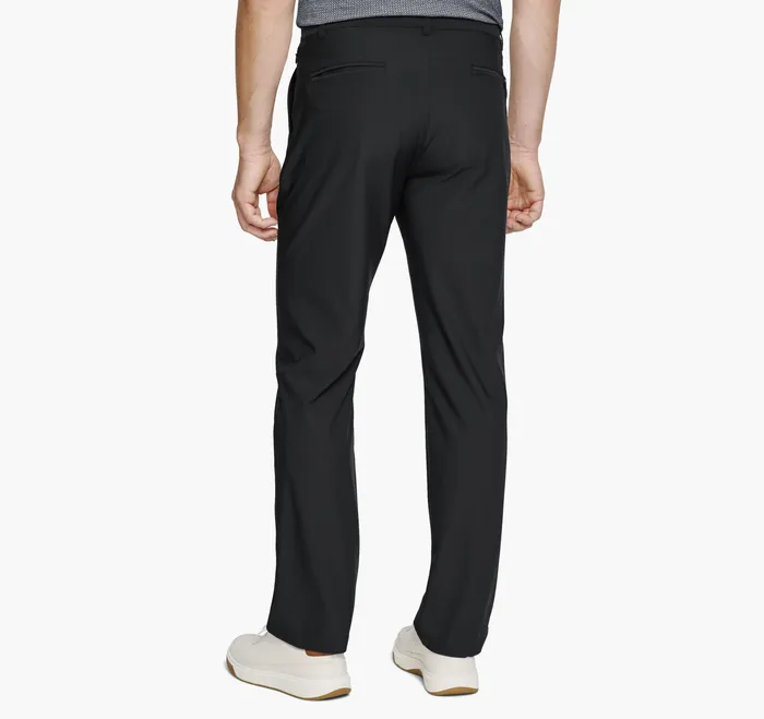 Men Johnston and Murphy XC4 Performance FlatFront Pants Black Pants and Jeans