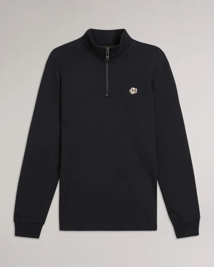 Men KILBRN 8211 High Neck Sweatshirt Black Ted Baker Jumpers and Knitwear