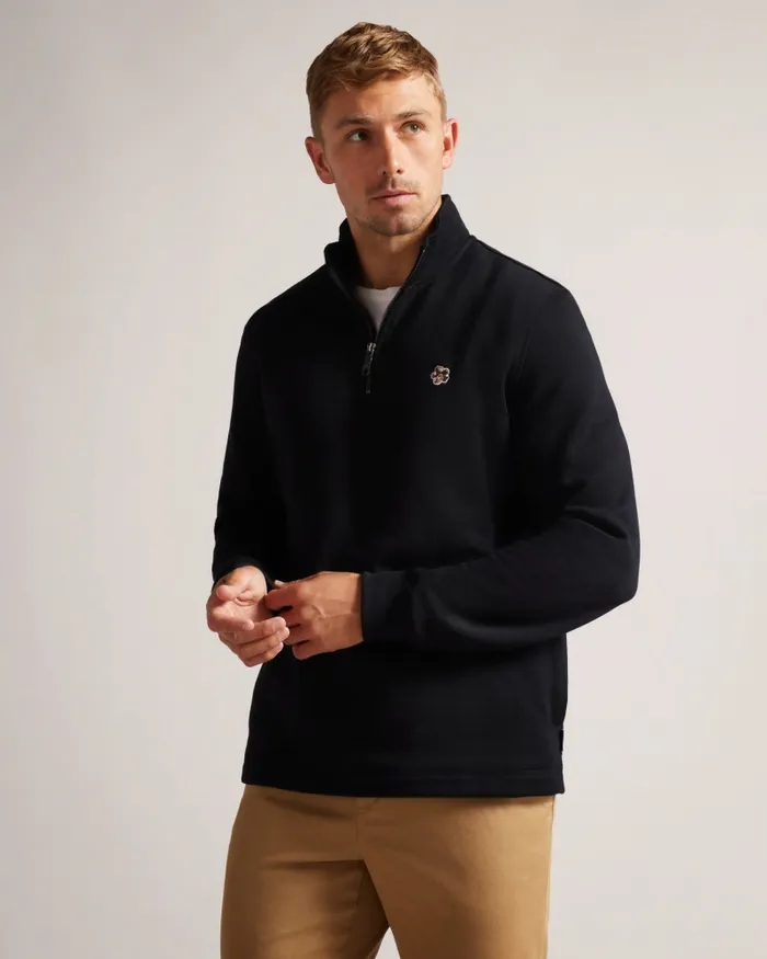 Men KILBRN 8211 High Neck Sweatshirt Black Ted Baker Jumpers and Knitwear Men KILBRN 8211 High Neck Sweatshirt Black Ted Baker Jumpers and Knitwear