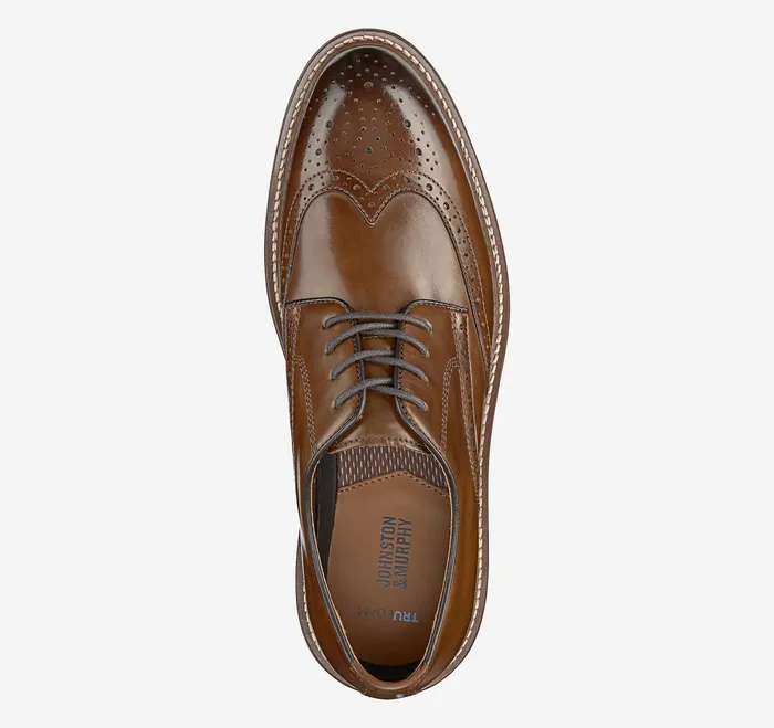 Men LaceUps Johnston and Murphy Upton Wingtip Tan Full Grain