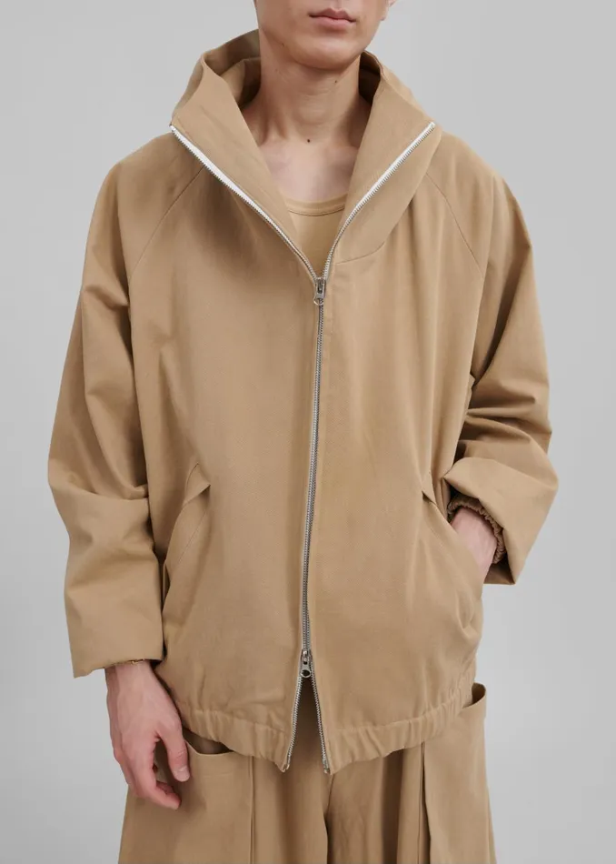 Men Lauri Hooded Jacket 8211 Beige The Frankie Shop Outerwear