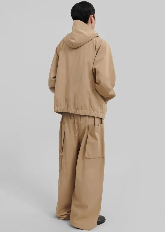 Men Lauri Hooded Jacket 8211 Beige The Frankie Shop Outerwear