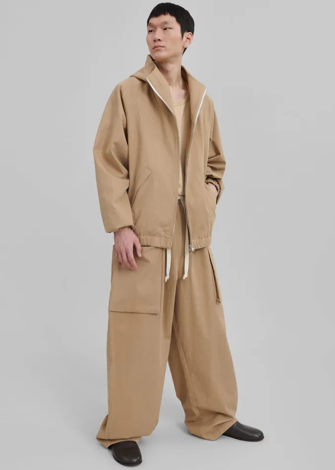 Men Lauri Hooded Jacket 8211 Beige The Frankie Shop Outerwear