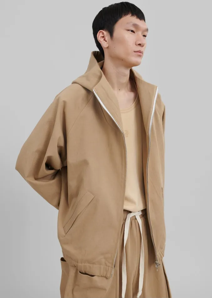 Men Lauri Hooded Jacket 8211 Beige The Frankie Shop Outerwear