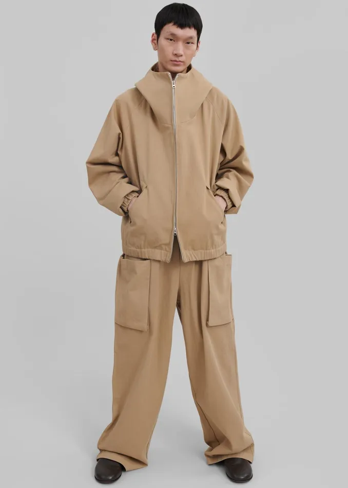 Men Lauri Hooded Jacket 8211 Beige The Frankie Shop Outerwear