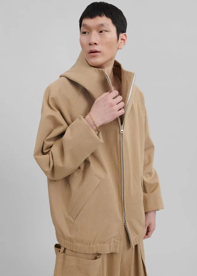 Men Lauri Hooded Jacket 8211 Beige The Frankie Shop Outerwear