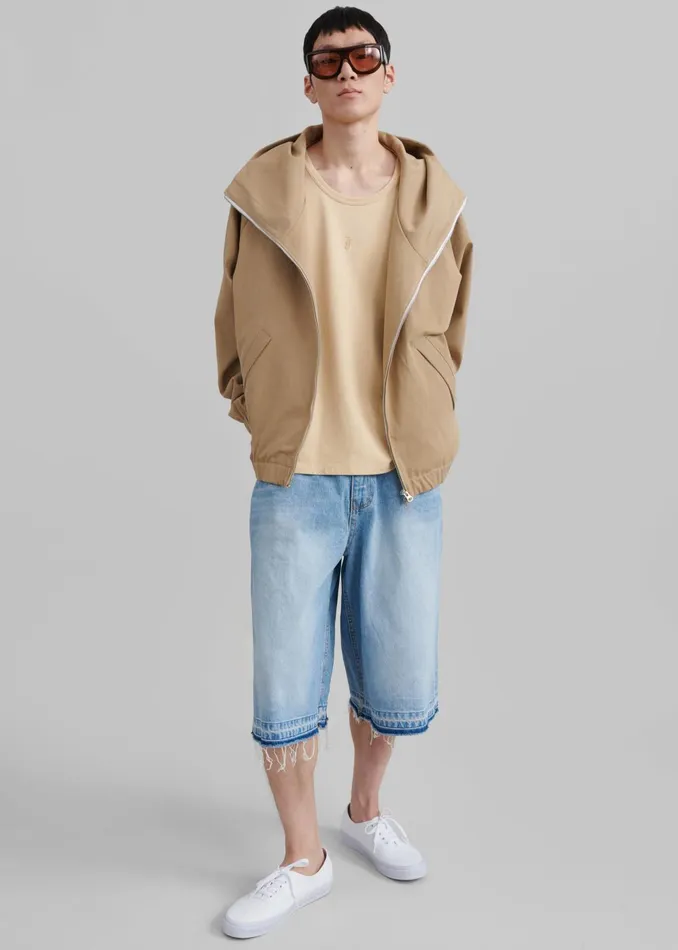 Men Lauri Hooded Jacket 8211 Beige The Frankie Shop Outerwear