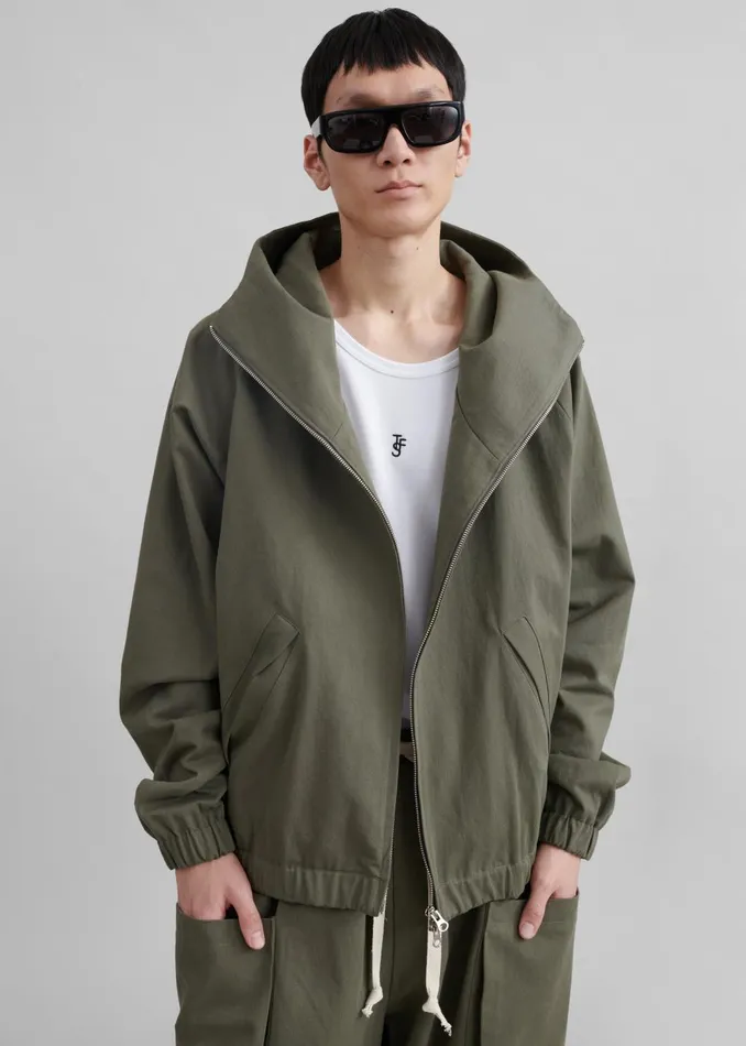Men Lauri Hooded Jacket 8211 Khaki The Frankie Shop Outerwear