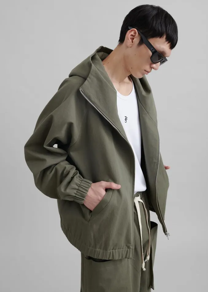 Men Lauri Hooded Jacket 8211 Khaki The Frankie Shop Outerwear