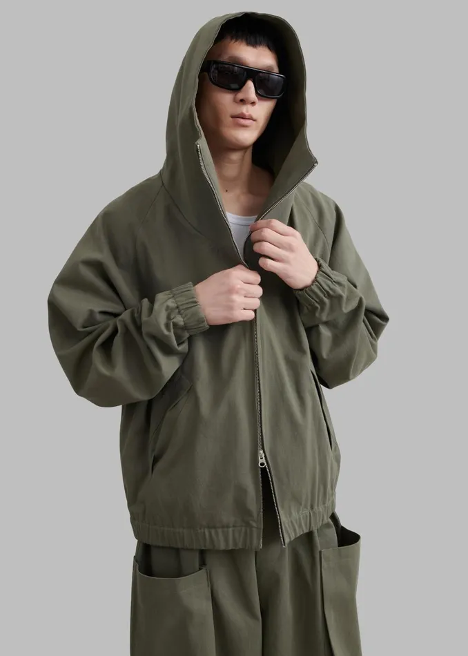 Men Lauri Hooded Jacket 8211 Khaki The Frankie Shop Outerwear