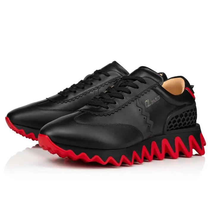 Men Loubishark Sneakers 8211 Calf Leather 8211 Black Christian Louboutin Sneakers