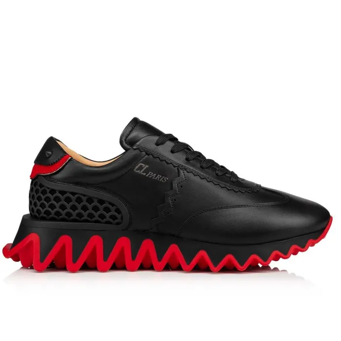 Men Loubishark Sneakers 8211 Calf Leather 8211 Black Christian Louboutin Sneakers