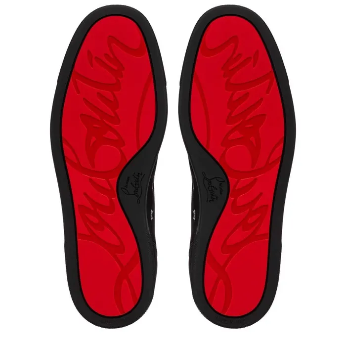 Men Louis Junior Sneakers 8211 Veau Velours 8211 Black Christian Louboutin Sneakers