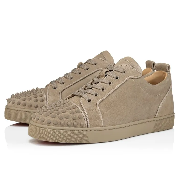 Men Louis Junior Spikes Sneakers 8211 Veau Velours And Spikes 8211 Saharienne Christian Louboutin Sneakers