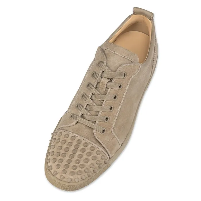Men Louis Junior Spikes Sneakers 8211 Veau Velours And Spikes 8211 Saharienne Christian Louboutin Sneakers