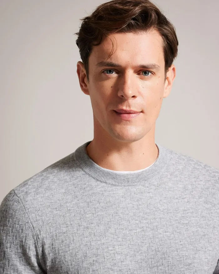 Men LOUNG 8211 Long Sleeve T Knit Jumper Greymarl Ted Baker Jumpers and Knitwear