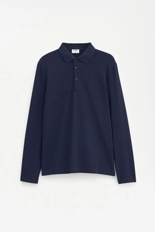 Men Luke Stretch Polo Shirt Navy Filippa K TShirts