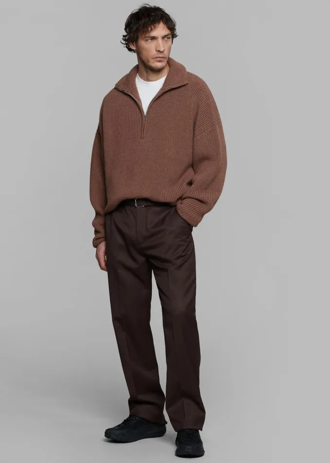 Men Mason Wool Trousers 8211 Brown The Frankie Shop Bottoms