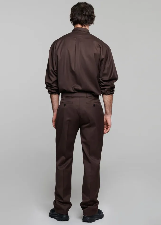 Men Mason Wool Trousers 8211 Brown The Frankie Shop Bottoms