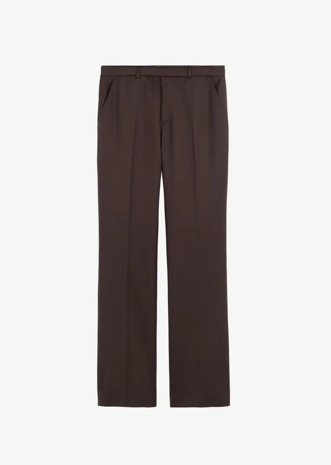Men Mason Wool Trousers 8211 Brown The Frankie Shop Bottoms