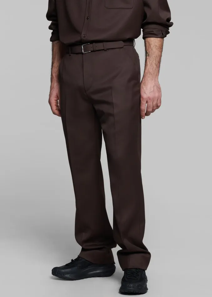 Men Mason Wool Trousers 8211 Brown The Frankie Shop Bottoms
