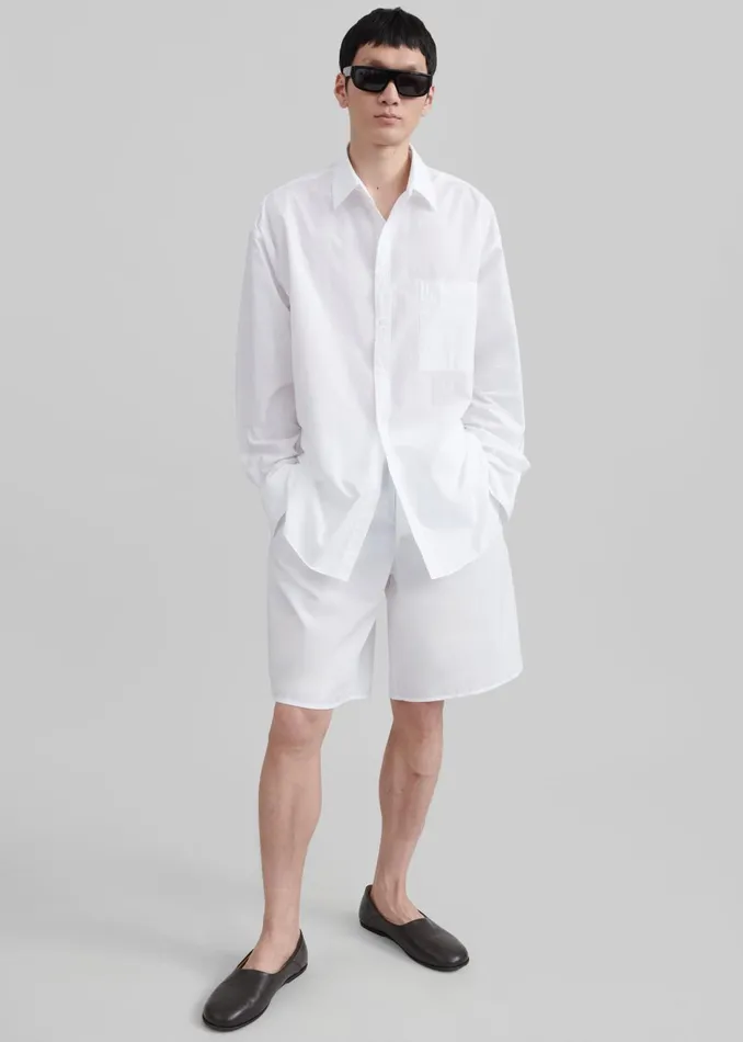 Men Matthias Oversized Shirt 8211 White The Frankie Shop Tops